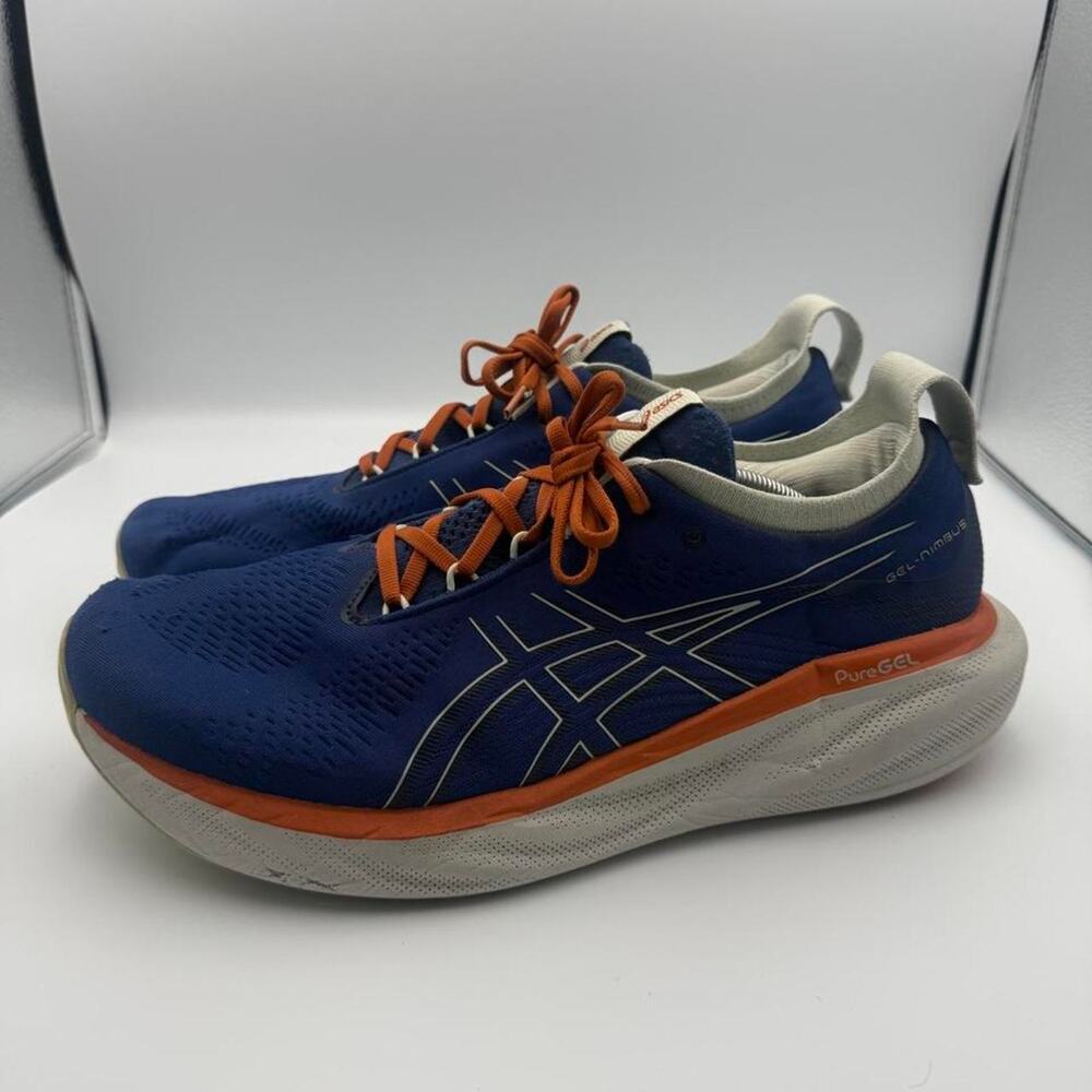 ASICS Gel Nimbus 25 Mens Sz 13 Blue Orange Shoes Sneakers Casual Athletic No box